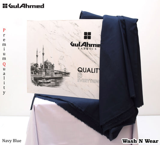 Gul Ahmed Wash n Wear----Navy Blue