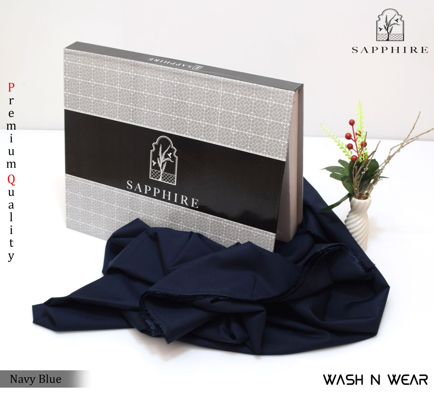 Sapphire Wash N Wear----Navy Blue