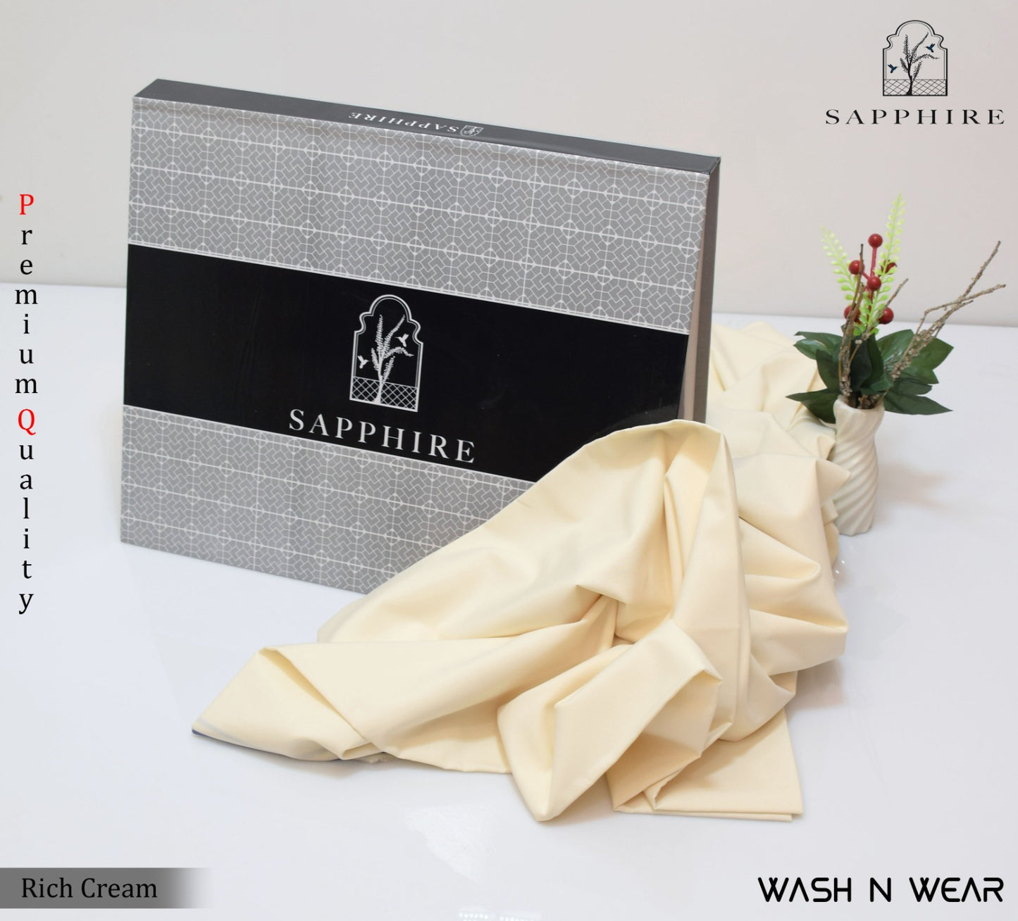 Sapphire Wash N Wear----Rich Cream